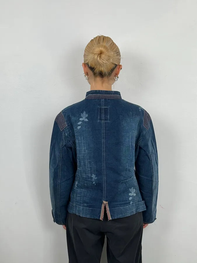 1990s Marithé + François Girbaud Navy Denim Blazer Jacket VQbnskF 2