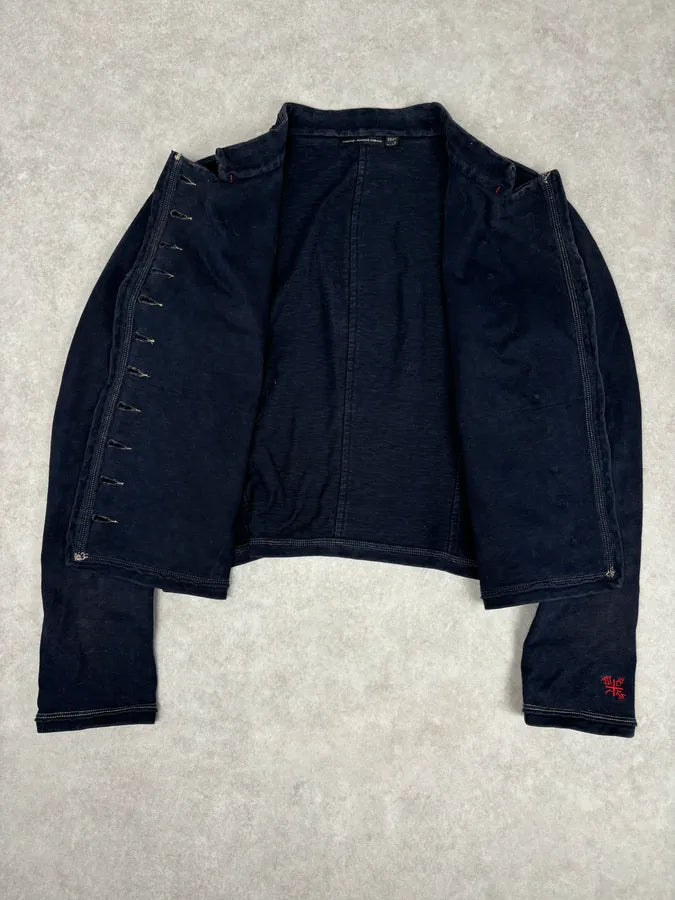 2000s Marithé + François Girbaud Navy Asymmetrical Denim Jacket vIYxGtg 6