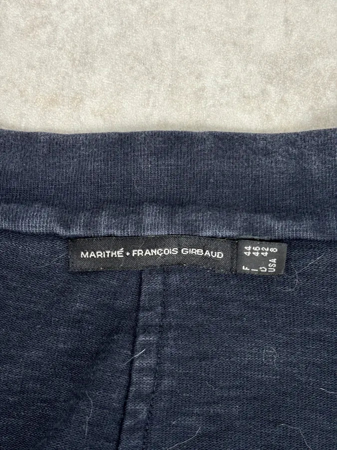 2000s Marithé + François Girbaud Navy Asymmetrical Denim Jacket vIYxGtg 8