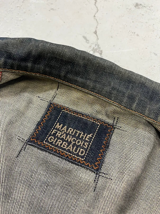1990s Marithé + François Girbaud Navy Denim Multi-Pocket Cargo Jacket kWfREBR 11