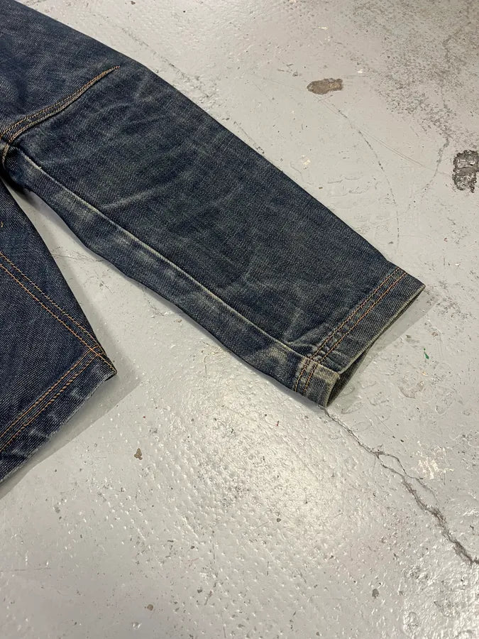 1990s Marithé + François Girbaud Navy Denim Multi-Pocket Cargo Jacket kWfREBR 5