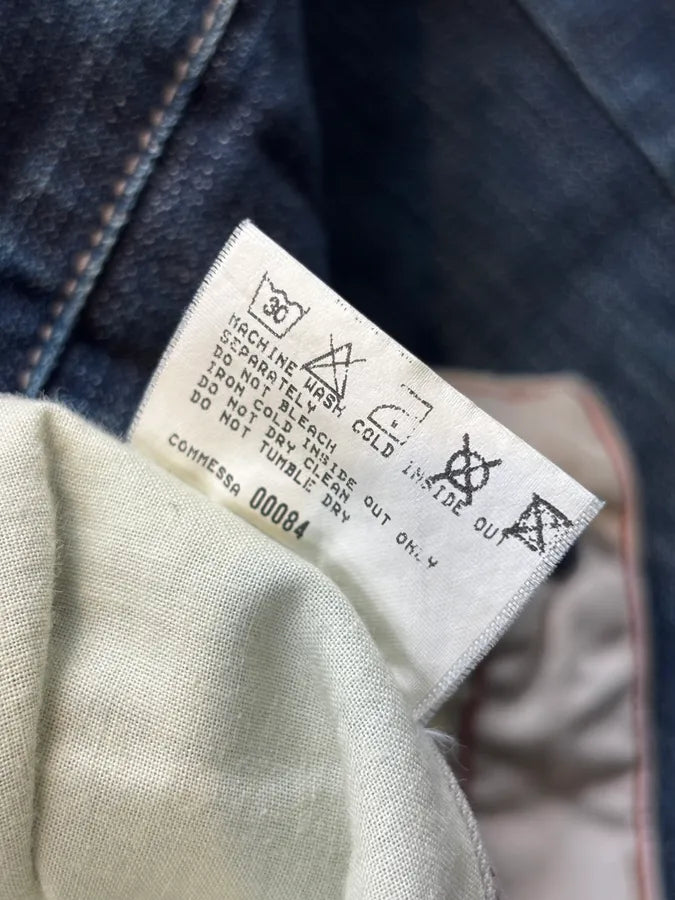 1990s Marithé + François Girbaud Navy Denim Raw Straight Jeans oOSuWsu 13