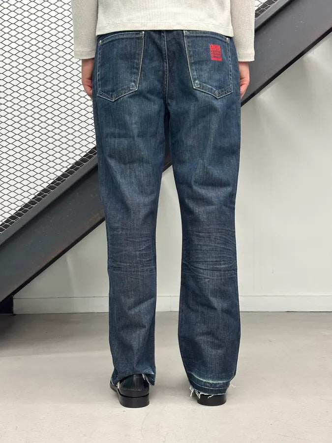 1990s Marithé + François Girbaud Navy Denim Raw Straight Jeans oOSuWsu 3