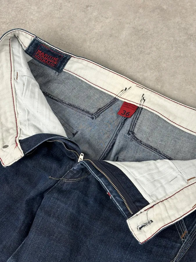 2000s Marithé + François Girbaud Navy Denim Zip-Pocket Jeans ZNvzKwn 9