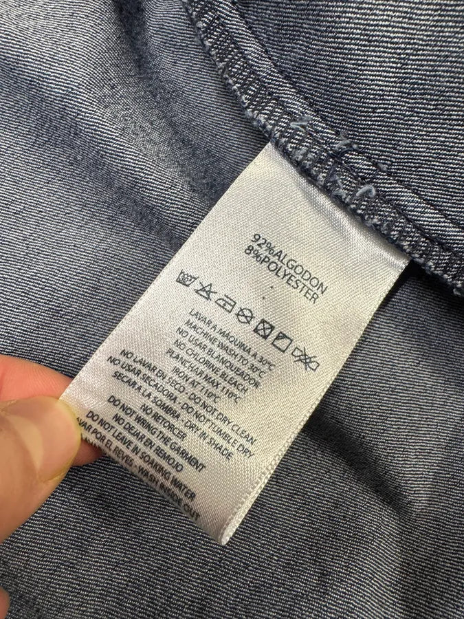 1990s Marithé + François Girbaud Navy Grey Two Tone Denim Jacket bxnbBsc 12