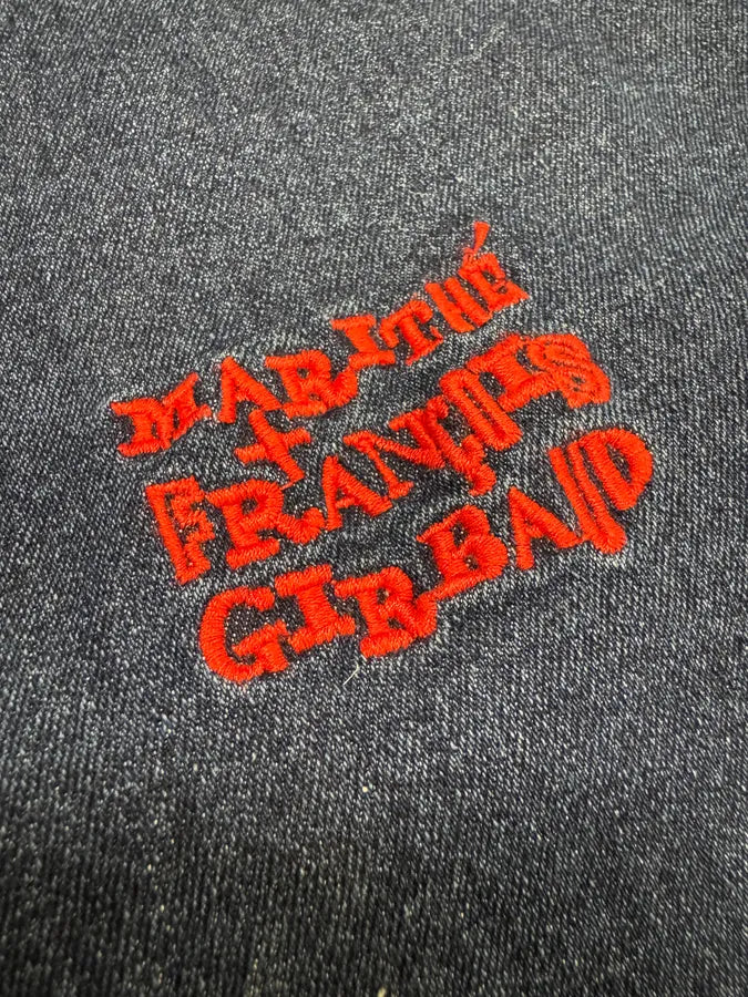 1990s Marithé + François Girbaud Navy Grey Two Tone Denim Jacket bxnbBsc 3