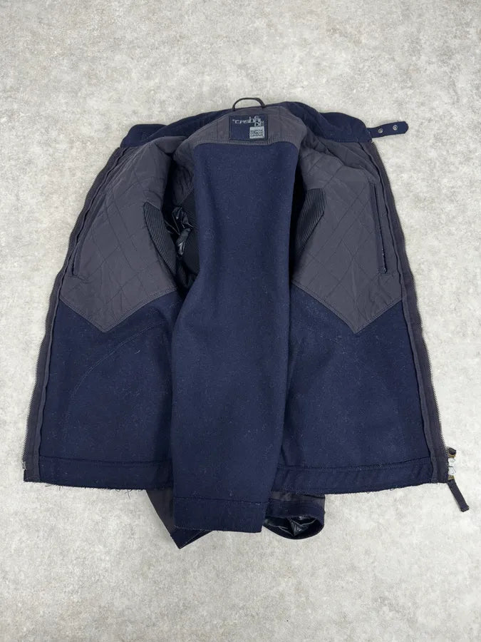 AW2007 Marithé + François Girbaud Navy Technical Padded Bomber Jacket UvBzkvE 6