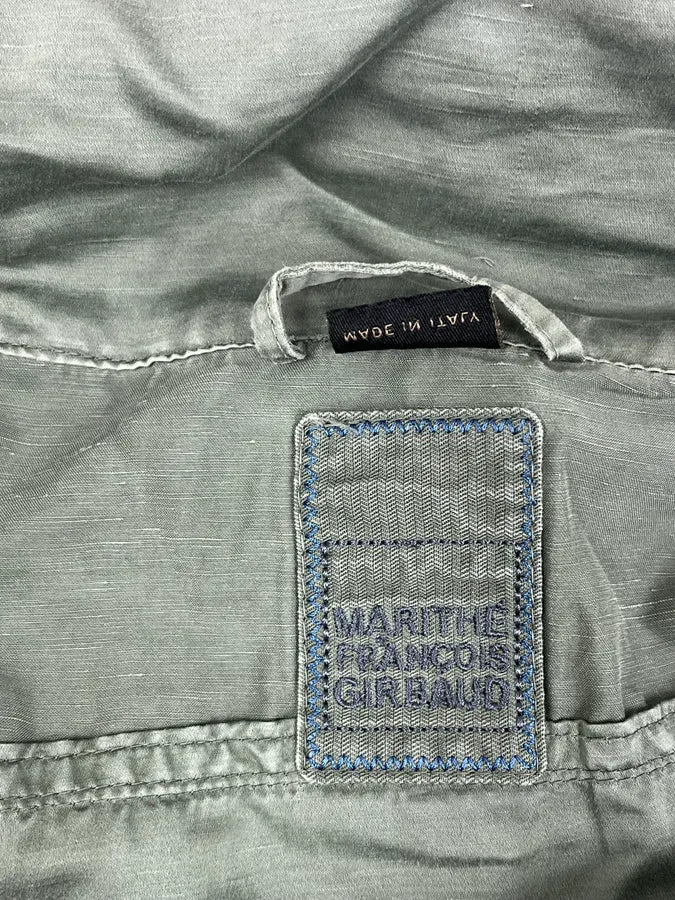 2000s Marithé + François Girbaud Olive Flowers Bondage Jacket BtwDgHz 9