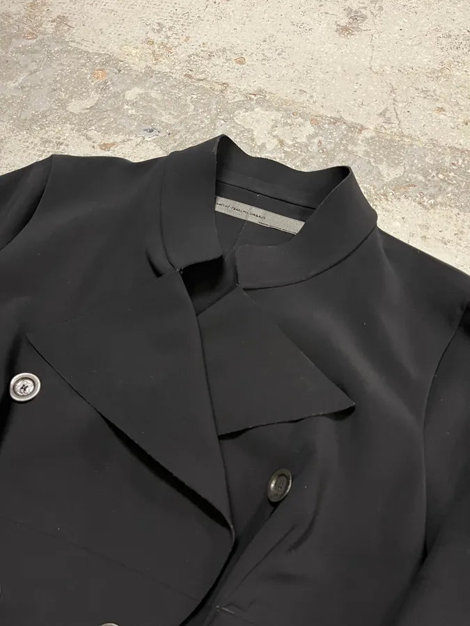 1990s Marithé + François Girbaud Oversized Collar Black Blazer rdvJvcj 4