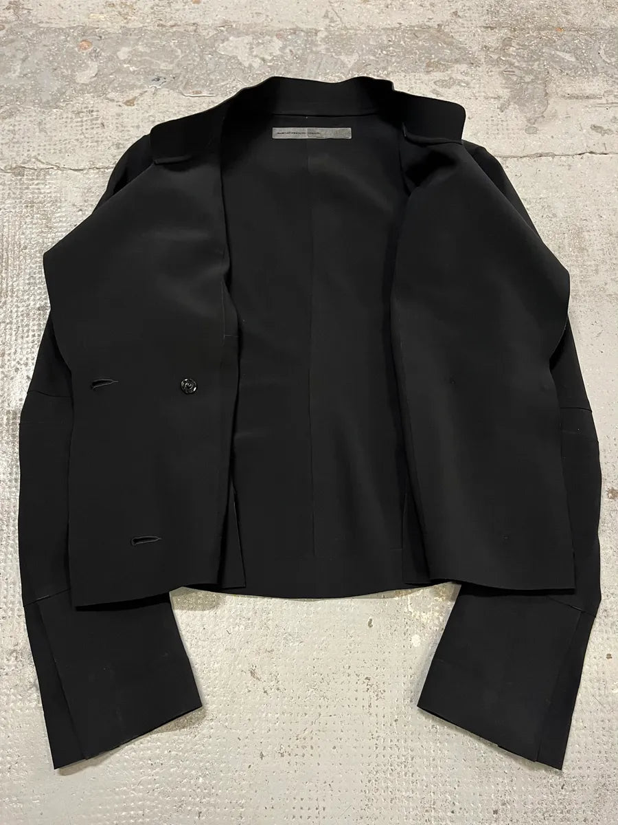 1990s Marithé + François Girbaud Oversized Collar Black Blazer rdvJvcj 7