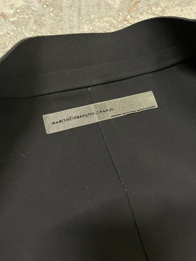 1990s Marithé + François Girbaud Oversized Collar Black Blazer rdvJvcj 8