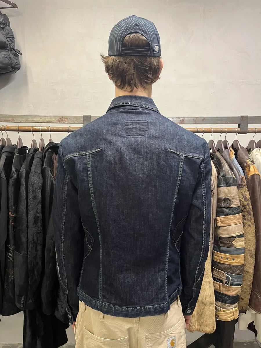 1990s Marithé + François Girbaud Patch Brut Denim Jacket (M/L) SYqtIhI 2