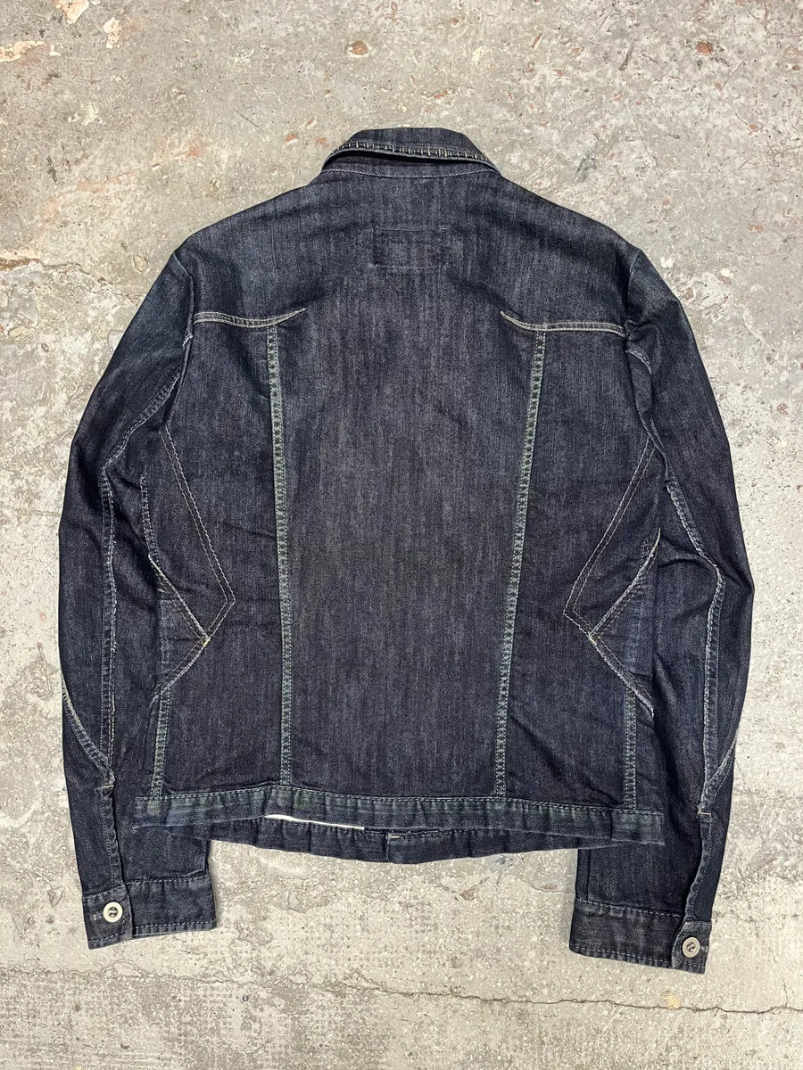 1990s Marithé + François Girbaud Patch Brut Denim Jacket (M/L) SYqtIhI 3