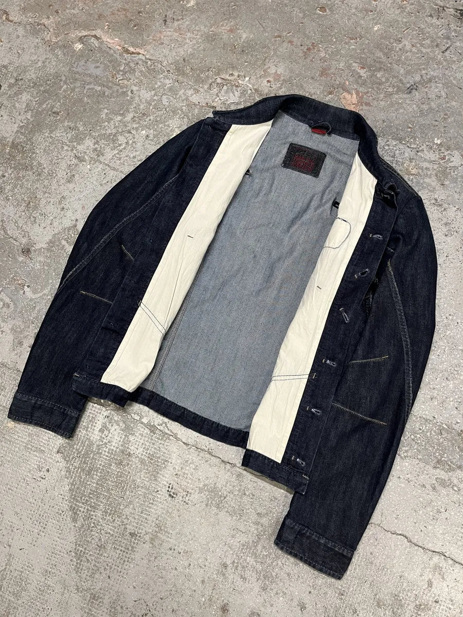 1990s Marithé + François Girbaud Patch Brut Denim Jacket (M/L) SYqtIhI 7