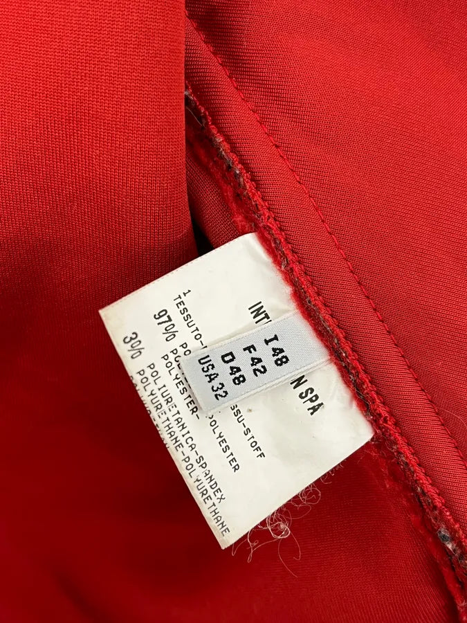 1990s Marithé + François Girbaud Red Fleece Embroidered Zip Jacket HQOELrU 11