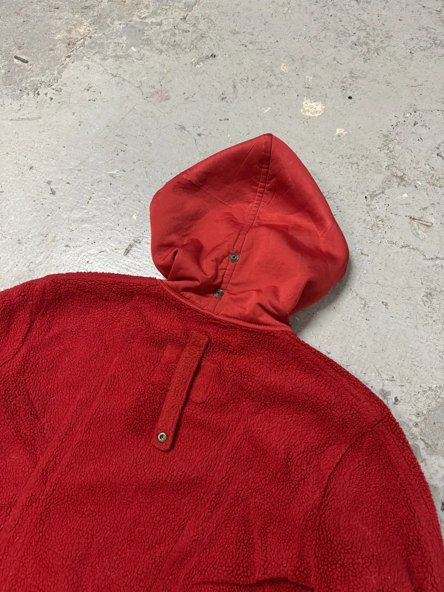 1990s Marithé + François Girbaud Red Fleece Sweatshirt kefLjMi 10