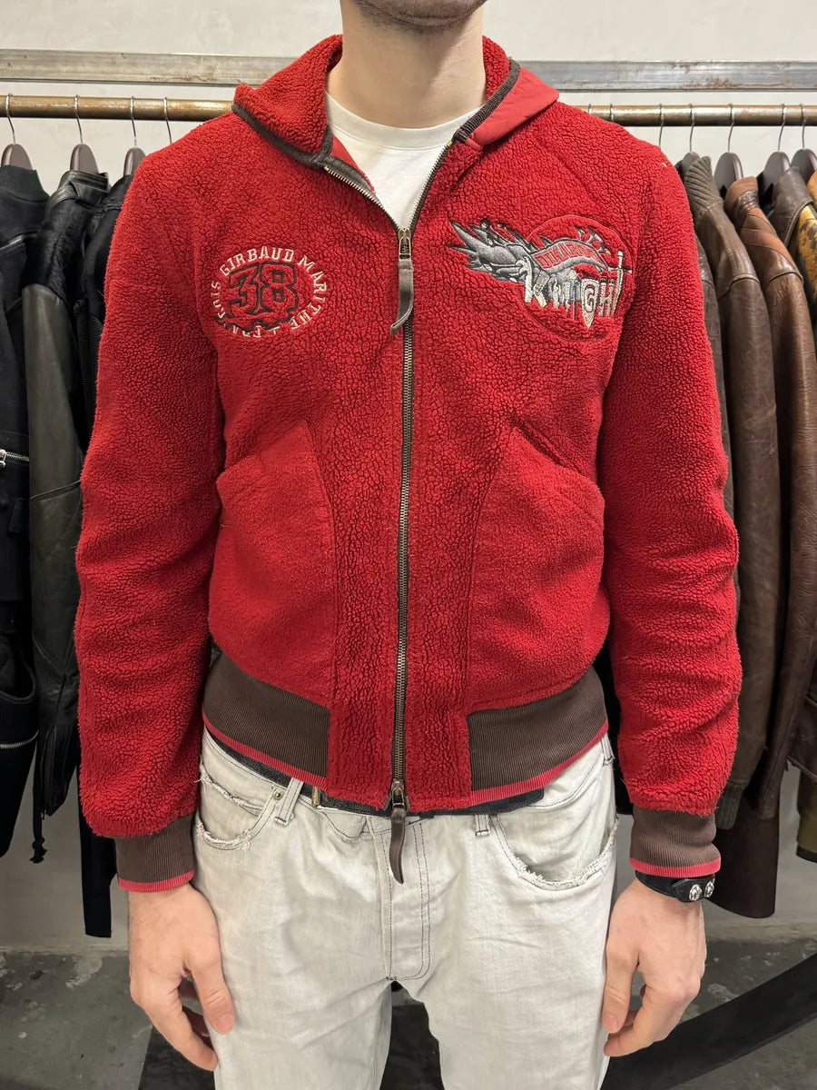 1990s Marithé + François Girbaud Red Fleece Sweatshirt kefLjMi 2