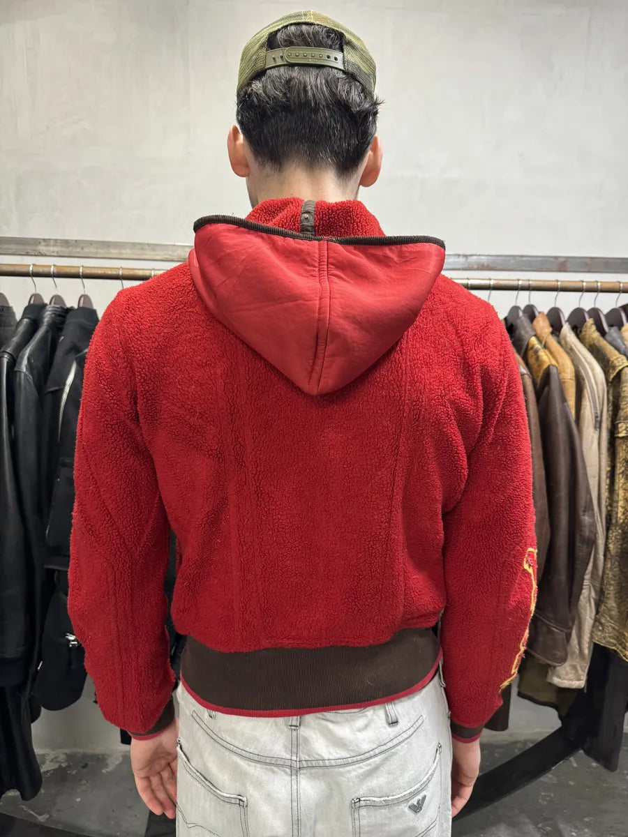 1990s Marithé + François Girbaud Red Fleece Sweatshirt kefLjMi 3