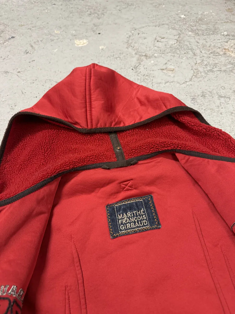 1990s Marithé + François Girbaud Red Fleece Sweatshirt kefLjMi 9