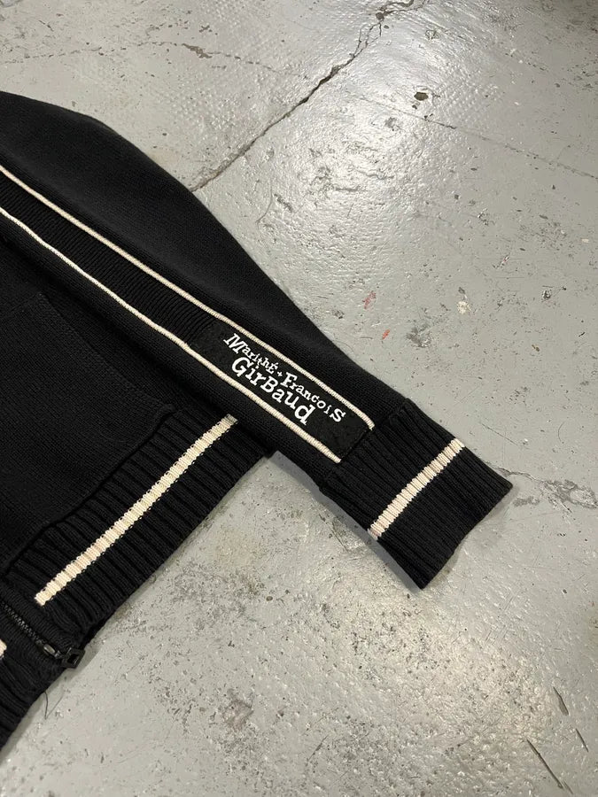 1990s Marithé + François Girbaud Signature Black & White Zip-up Hoodie QurtRmK 4