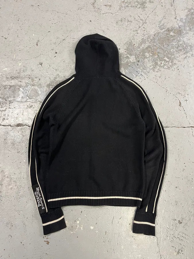 1990s Marithé + François Girbaud Signature Black & White Zip-up Hoodie QurtRmK 5