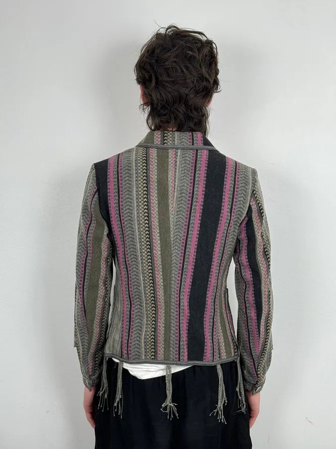 1990s Marithé + François Girbaud Striped Blazer Jacket WmBApmr 2