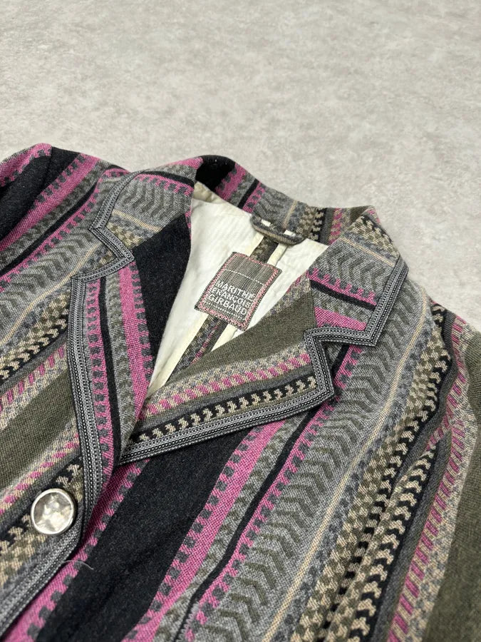 1990s Marithé + François Girbaud Striped Blazer Jacket WmBApmr 4
