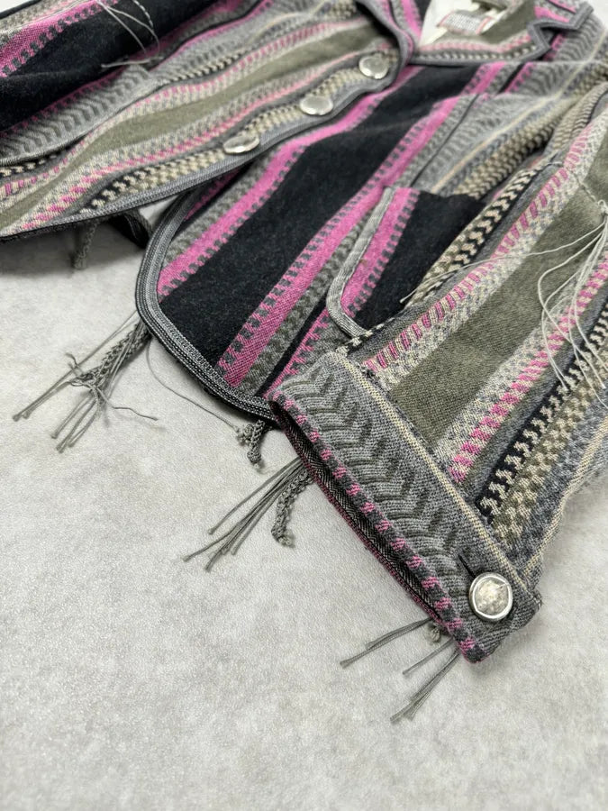 1990s Marithé + François Girbaud Striped Blazer Jacket WmBApmr 5