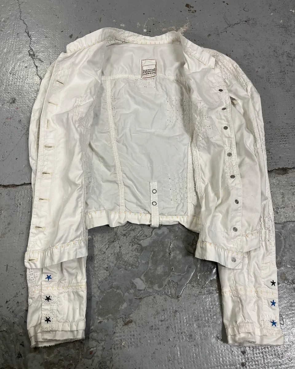 1990s Marithé + François Girbaud White Eyelet Embroidered Shirt gfCFVEE 7