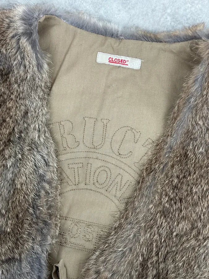 1990s Closed Brown Cozy Fur Vest  dqrEGbk 3