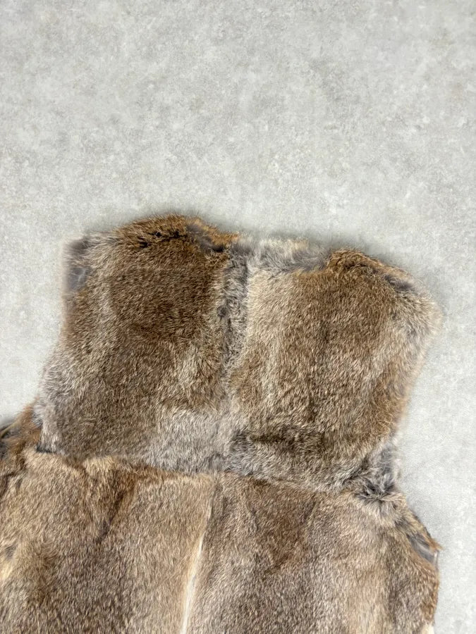 1990s Closed Brown Cozy Fur Vest  dqrEGbk 5