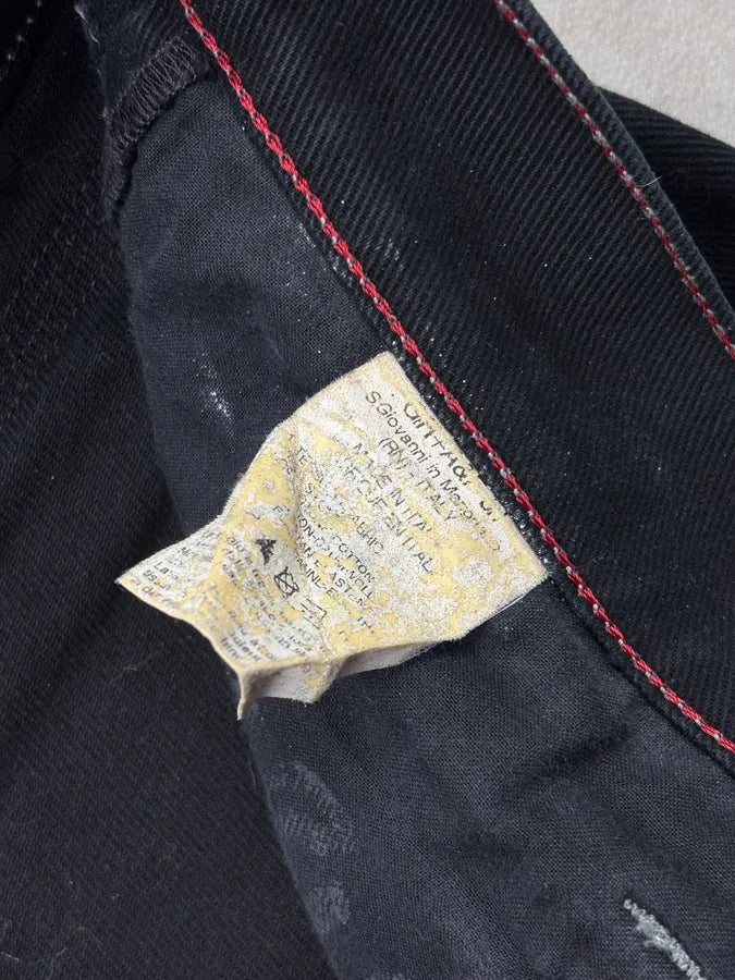 1990s Marithé et François Girbaud Black Denim Multi-Pocket Jeans STcTlOL 11