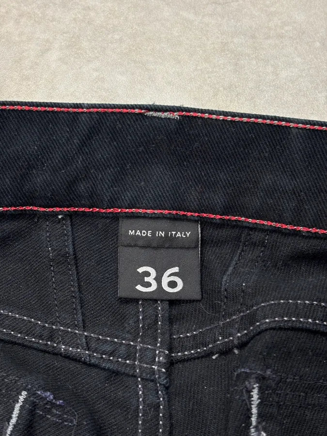 1990s Marithé et François Girbaud Black Denim Multi-Pocket Jeans STcTlOL 9