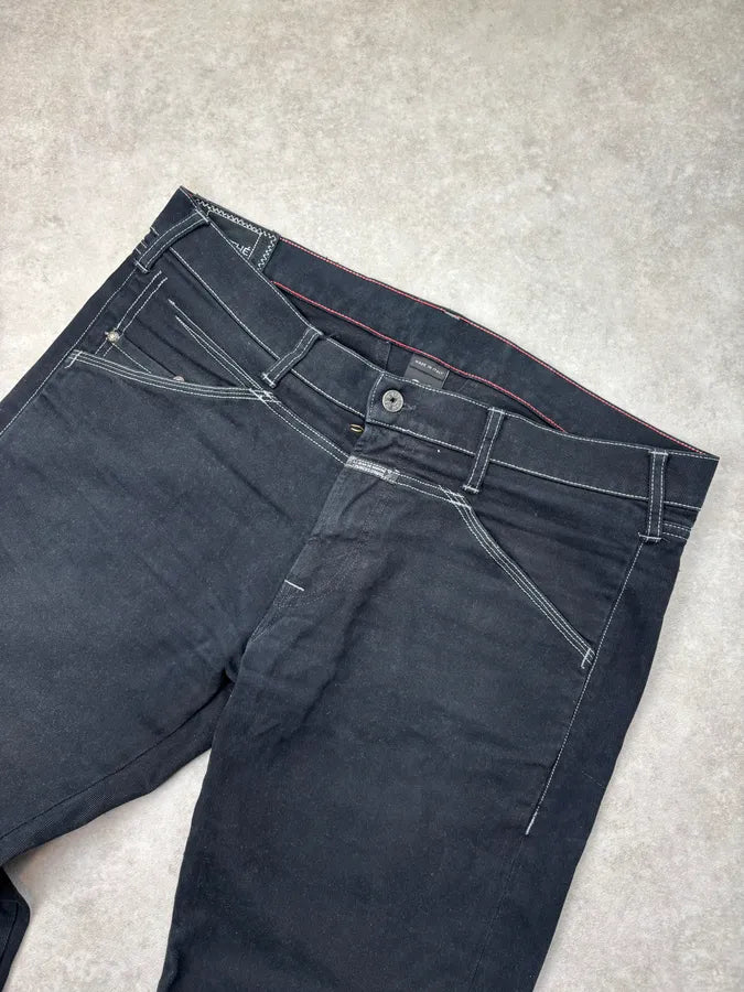 1990s Marithé et François Girbaud Black Denim Multi-Pocket Jeans STcTlOL 4