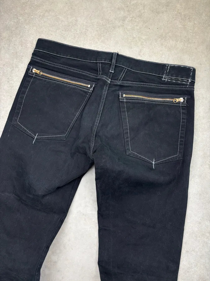 1990s Marithé et François Girbaud Black Denim Multi-Pocket Jeans STcTlOL 6