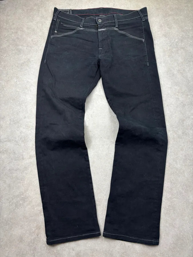 1990s Marithé et François Girbaud Black Denim Multi-Pocket Jeans STcTlOL 0