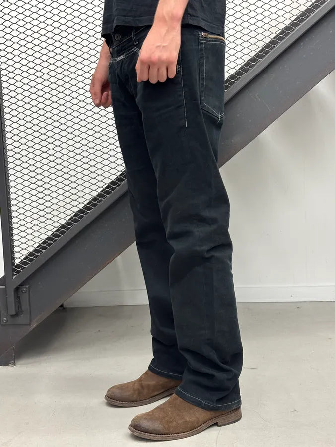1990s Marithé et François Girbaud Black Denim Multi-Pocket Jeans STcTlOL 2
