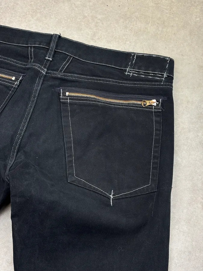 1990s Marithé et François Girbaud Black Denim Multi-Pocket Jeans STcTlOL 7