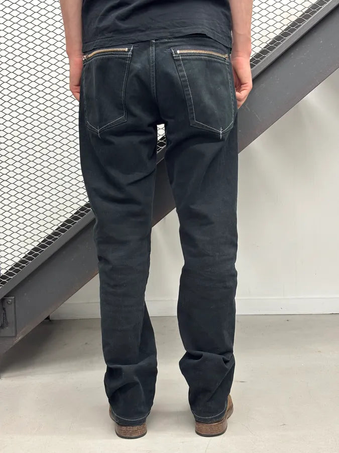 1990s Marithé et François Girbaud Black Denim Multi-Pocket Jeans STcTlOL 3