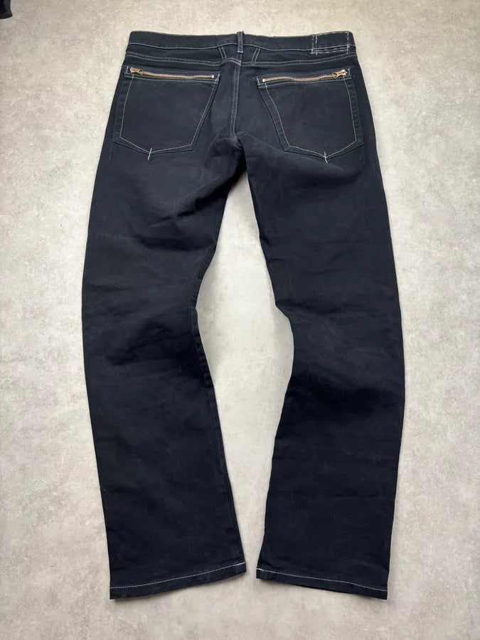1990s Marithé et François Girbaud Black Denim Multi-Pocket Jeans STcTlOL 5