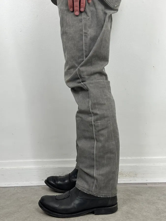 2000s Marithé & François Girbaud Black Faded Leather Chelsea Boots xRZwkAJ 3