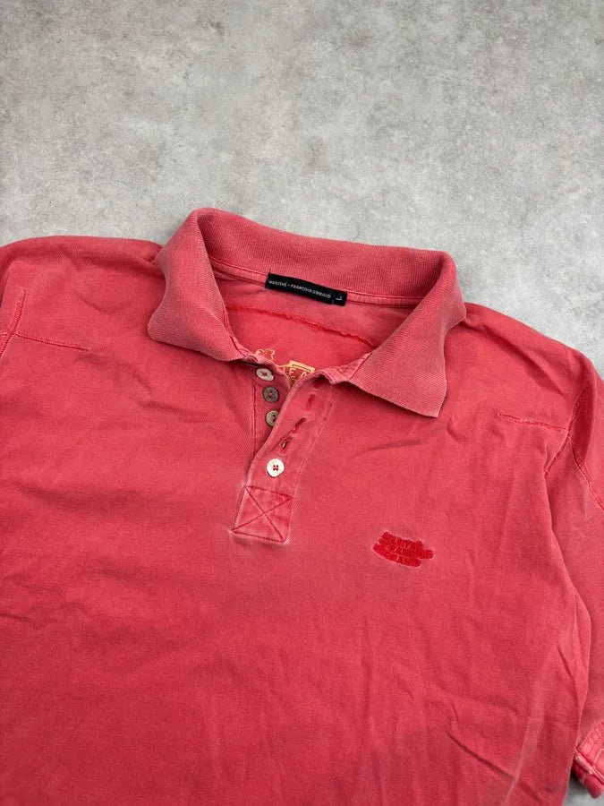 1990s Marithé & François Girbaud Coral Embroidered Polo risqjbV 3