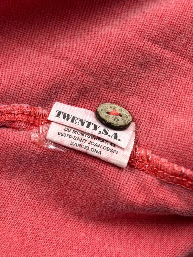 1990s Marithé & François Girbaud Coral Embroidered Polo risqjbV 9