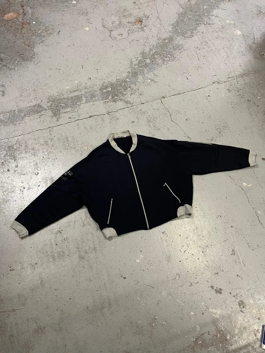 1990s Marithé et François Girbaud Navy & Grey Track Jacket UGaYDAa 5