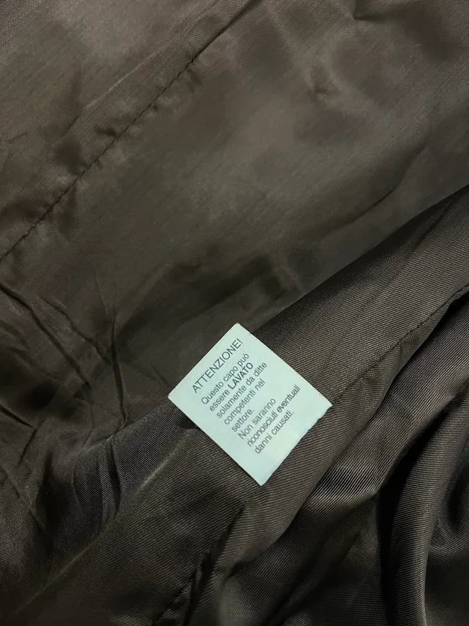 1990s Massimo Rebecchi Textured Brown Leather Blazer Jacket XJIOpbe 9