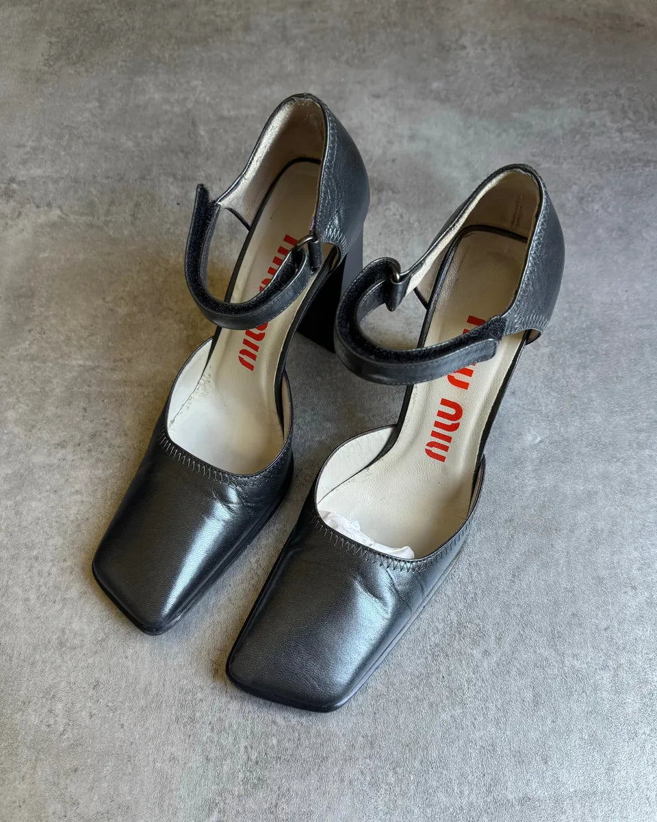 1990s Miu Miu Architectural Block Heels (37.5eu/us5) tpCgHOV 1