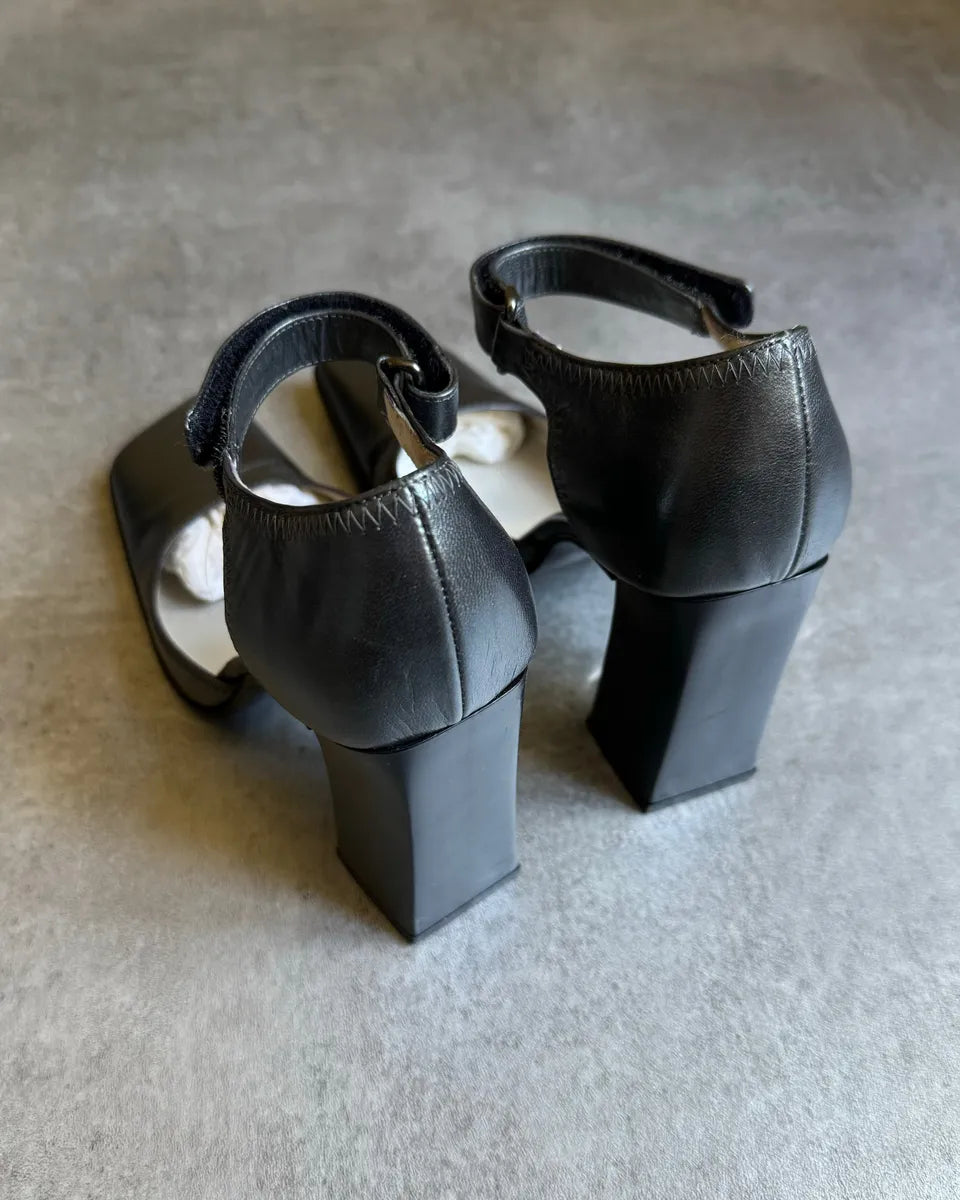 1990s Miu Miu Architectural Block Heels (37.5eu/us5) tpCgHOV 2
