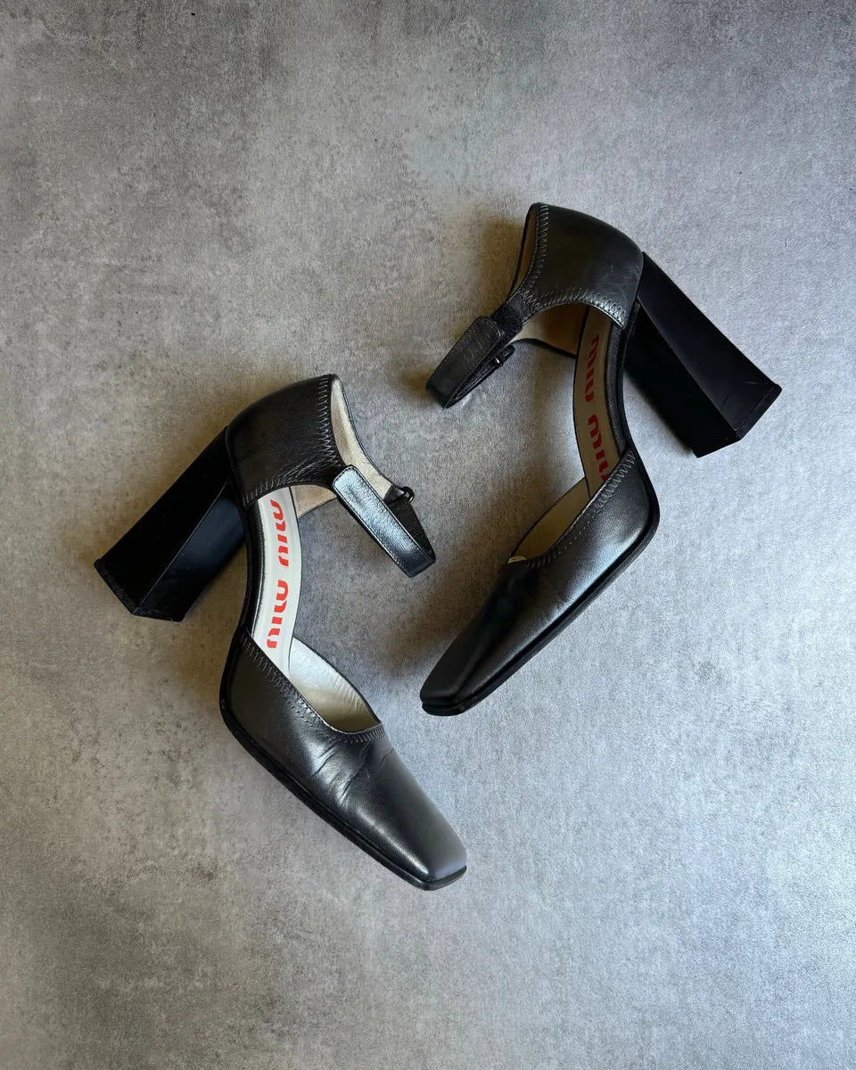 1990s Miu Miu Architectural Block Heels (37.5eu/us5) tpCgHOV 4