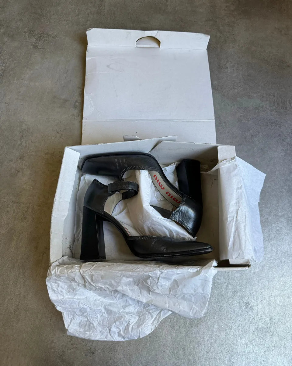 1990s Miu Miu Architectural Block Heels (37.5eu/us5) tpCgHOV 8