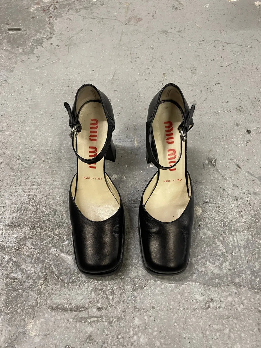 1990s MiuMiu Black Heels Pump (37eu/us5) 6